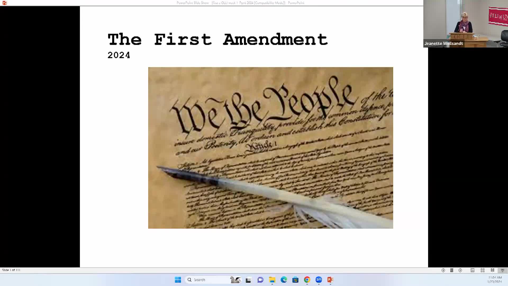 Thumbnail image for OLLI Mini-Showcase: The First Amendment Is It Always First #1